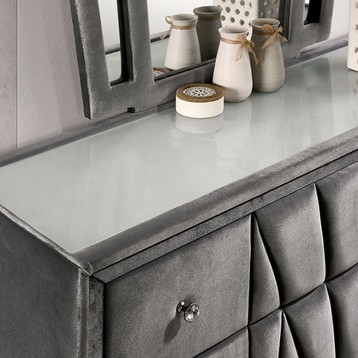 Furniture of America Carissa Gray Dresser Furniture of America Carissa Gray Dresser