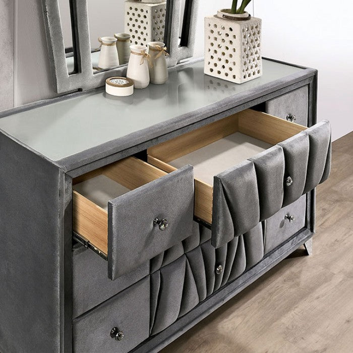 Furniture of America Carissa Gray Dresser Furniture of America Carissa Gray Dresser