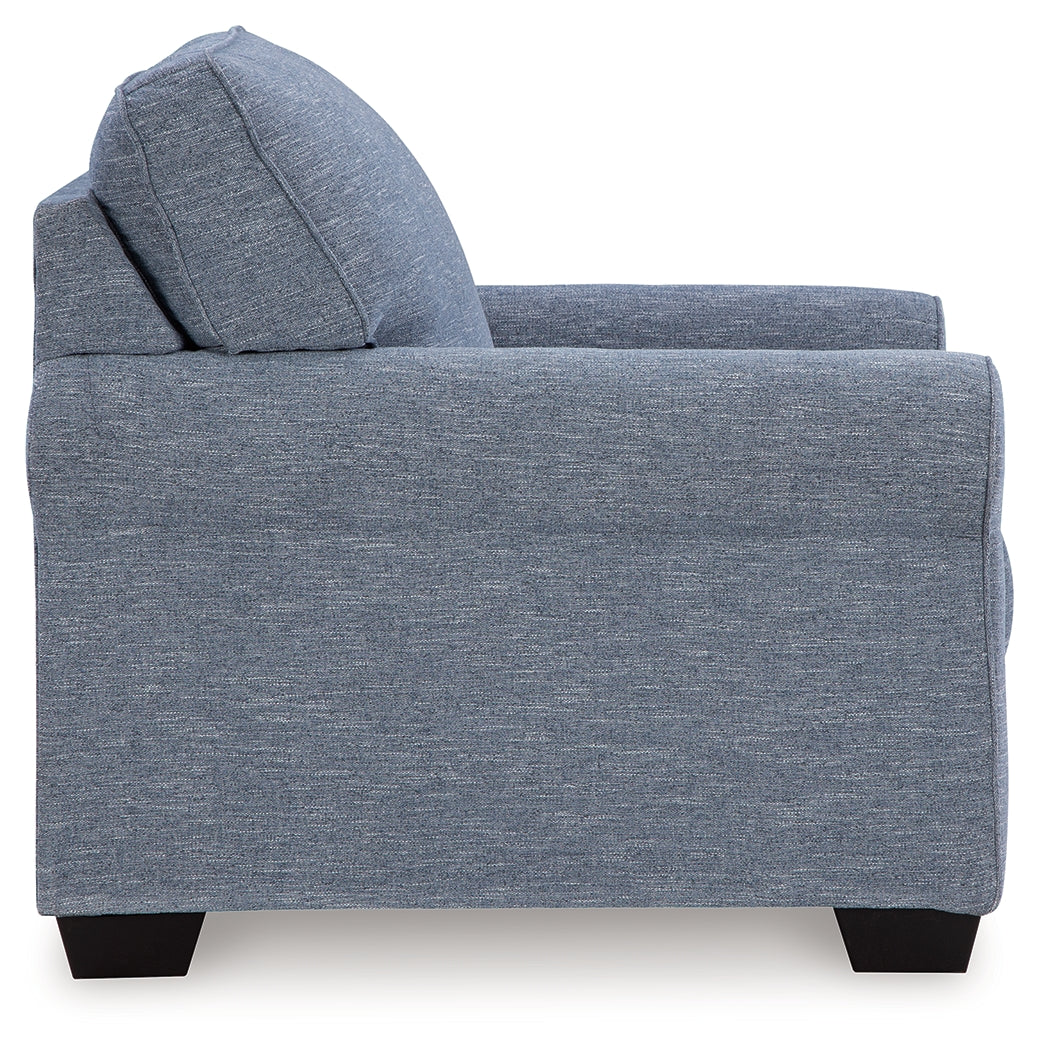 Carissa Manor Denim Chair from Ashley - Luna Furniture