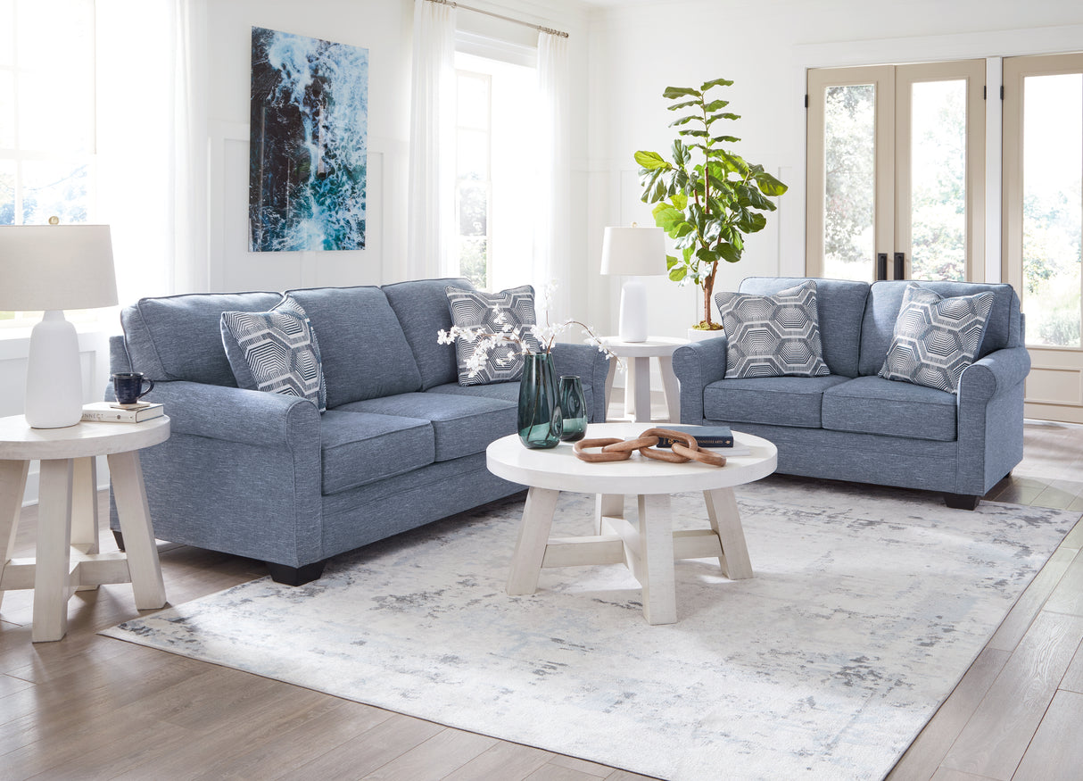 Carissa Manor Denim Living Room Set from Ashley - Luna Furniture