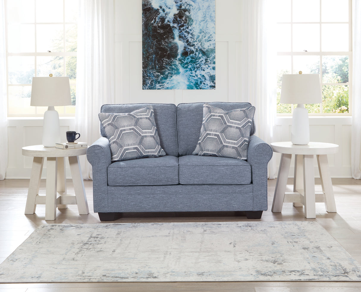 Carissa Manor Denim Loveseat from Ashley - Luna Furniture