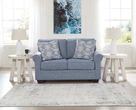 Carissa Manor Denim Loveseat from Ashley - Luna Furniture