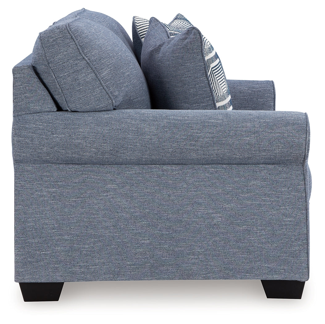 Carissa Manor Denim Loveseat from Ashley - Luna Furniture