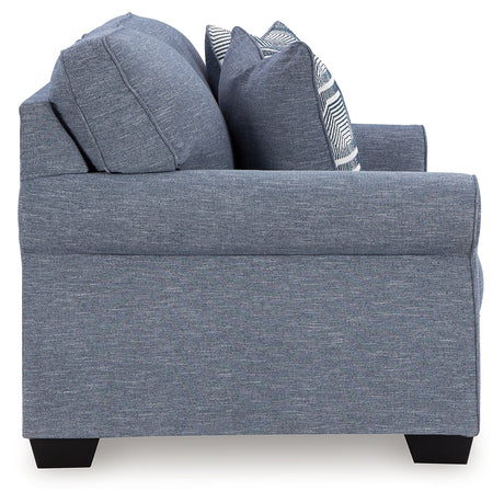 Carissa Manor Denim Loveseat from Ashley - Luna Furniture