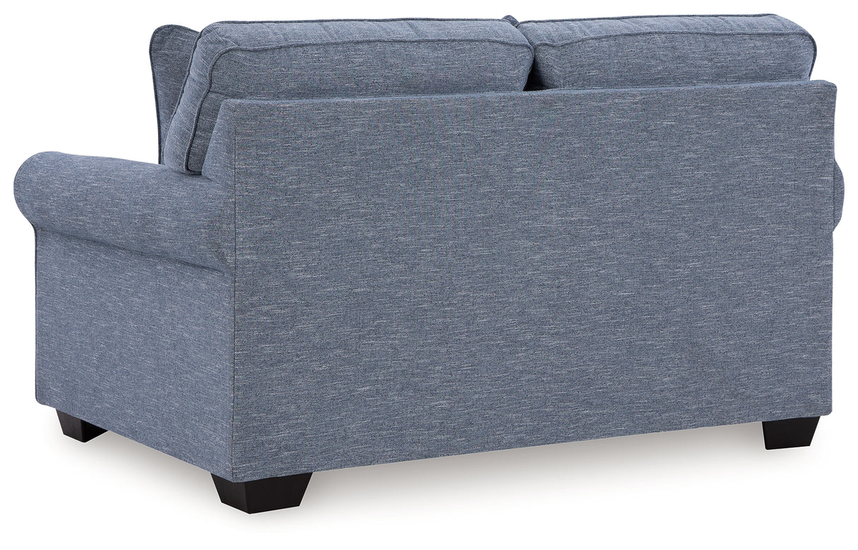 Carissa Manor Denim Loveseat from Ashley - Luna Furniture