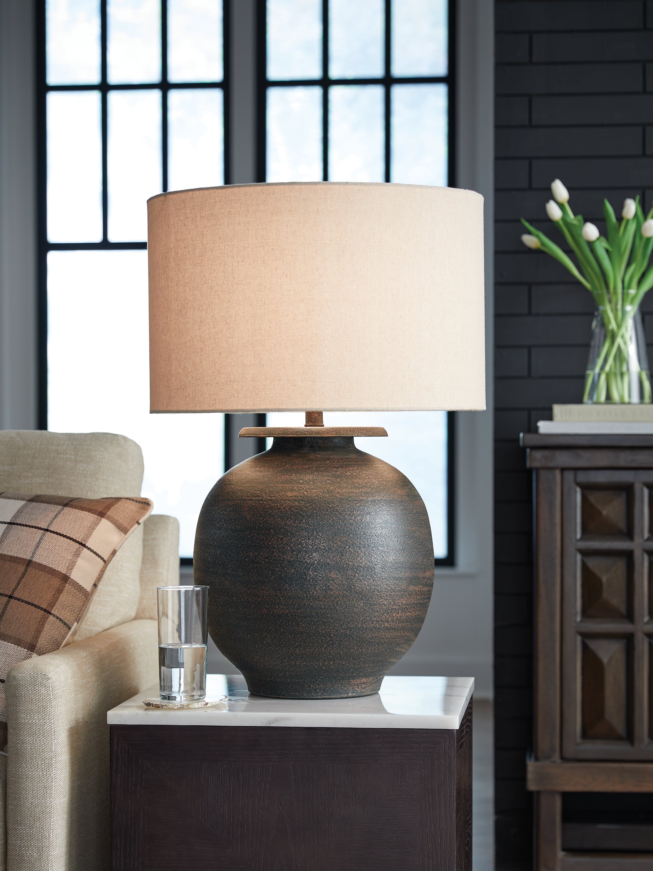 Carlenbury Antique Brown Table Lamp – Luna Furniture
