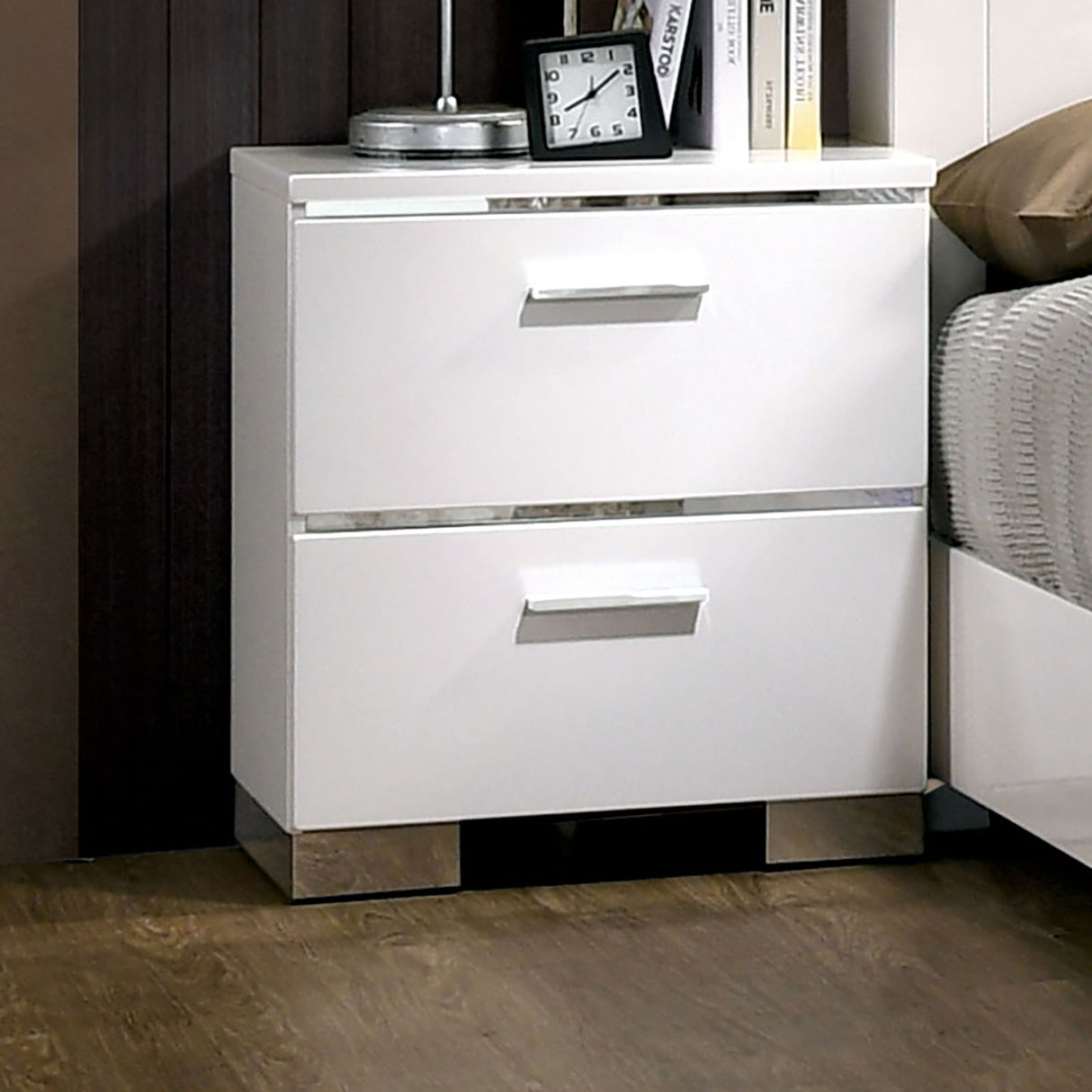Carlie White Night Stand from Furniture of America - Luna Furniture