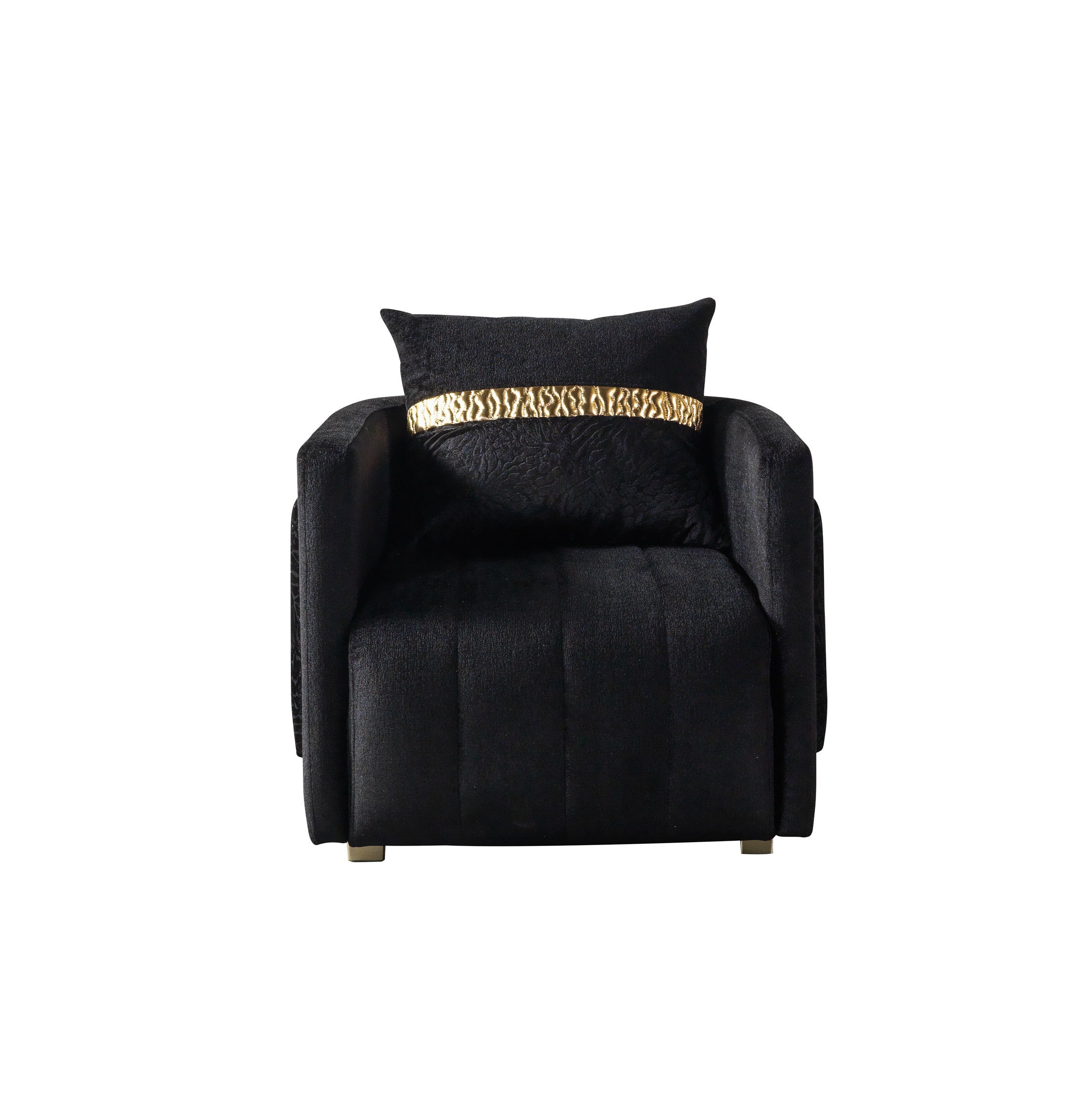 Nova Furniture Carlina Black Velvet Chair – Luna Furniture
