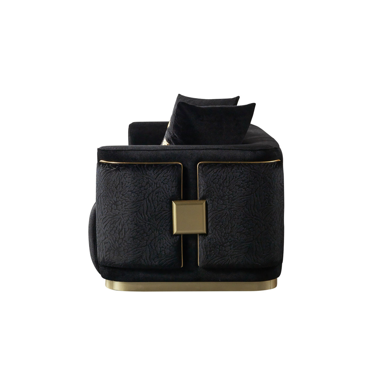 Carlina Black Velvet Loveseat from Nova Furniture - Luna Furniture
