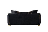 Carlina Black Velvet Loveseat from Nova Furniture - Luna Furniture