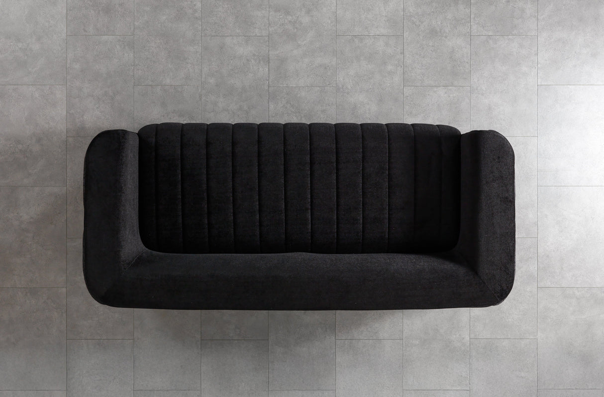 Carlina Black Velvet Sofa & Loveseat from Nova Furniture - Luna Furniture