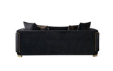 Carlina Black Velvet Sofa from Nova Furniture - Luna Furniture