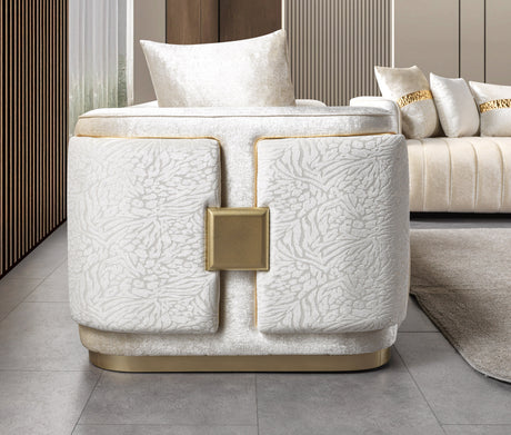 Carlina Ivory Velvet Sofa & Loveseat from Nova Furniture - Luna Furniture