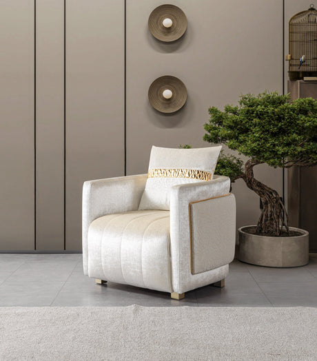 Carlina Ivory Velvet Sofa & Loveseat from Nova Furniture - Luna Furniture