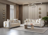 Carlina Ivory Velvet Sofa from Nova Furniture - Luna Furniture