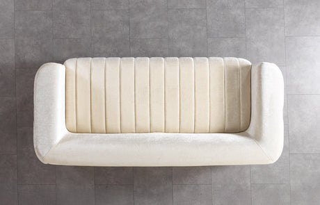 Carlina Ivory Velvet Sofa from Nova Furniture - Luna Furniture