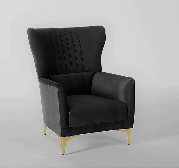 Carlino Napoly Black Accent Chair
