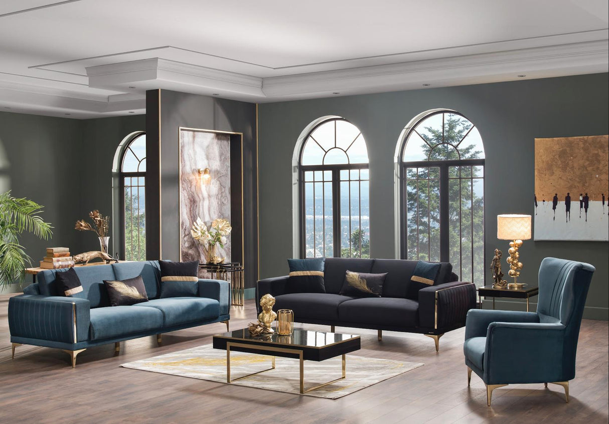 Carlino Napoly Green Loveseat from Bellona - Luna Furniture