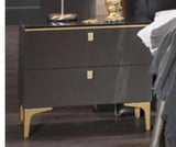 Carlino Prada Grey/Carlino Marble Nightstand from Bellona - Luna Furniture