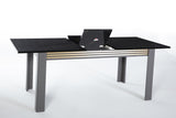 Carlino Prada Grey/Marble Extendable Dining Table from Bellona - Luna Furniture