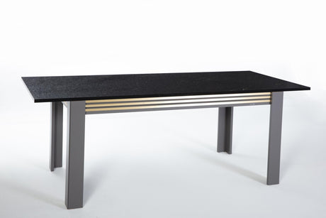 Carlino Prada Grey/Marble Extendable Dining Table from Bellona - Luna Furniture