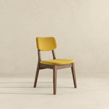 Carlos Dark Yellow Velvet Solid Back Side Chair (Set Of 2) from Ashcroft Furniture - Luna Furniture