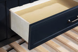 Carlsbad Navy Blue Wood Twin Captains Bed With Trundle from Coaster - Luna Furniture