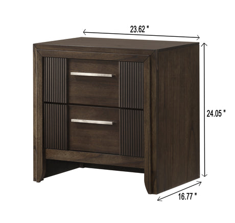 Carlton Brown Nightstand from Crown Mark - Luna Furniture
