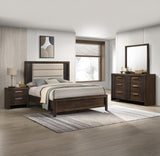 Carlton Brown Upholstered Panel Bedroom Set from Crown Mark - Luna Furniture