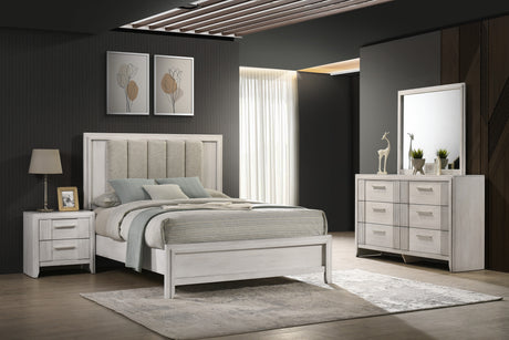 Carlton White Mist Upholstered Bedroom Set from Crown Mark - Luna Furniture