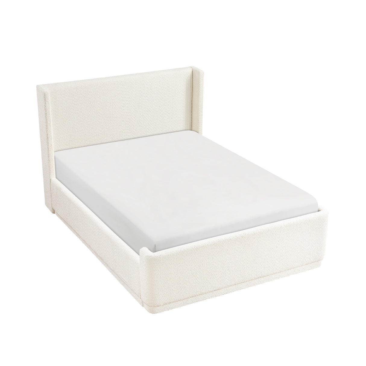 Carmel Beige Full Upholstered Platform Bed from Homelegance - Luna Furniture