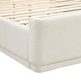 Carmel Beige Queen Upholstered Platform Bed from Homelegance - Luna Furniture