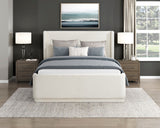 Carmel Beige Queen Upholstered Platform Bed from Homelegance - Luna Furniture