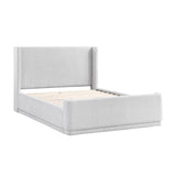 Carmel Light Gray Queen Platform Bed from Homelegance - Luna Furniture