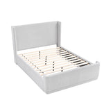Carmel Light Gray Queen Platform Bed from Homelegance - Luna Furniture