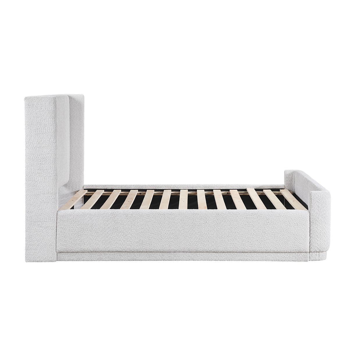 Carmel Light Gray Queen Platform Bed from Homelegance - Luna Furniture