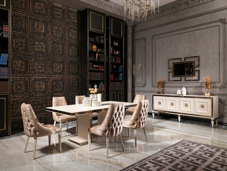 Carmen Cream Dining Chair from Furnia - Luna Furniture