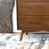 Caroline Mid Century Modern Solid Wood Dresser 3-Drawer from Ashcroft Furniture - Luna Furniture