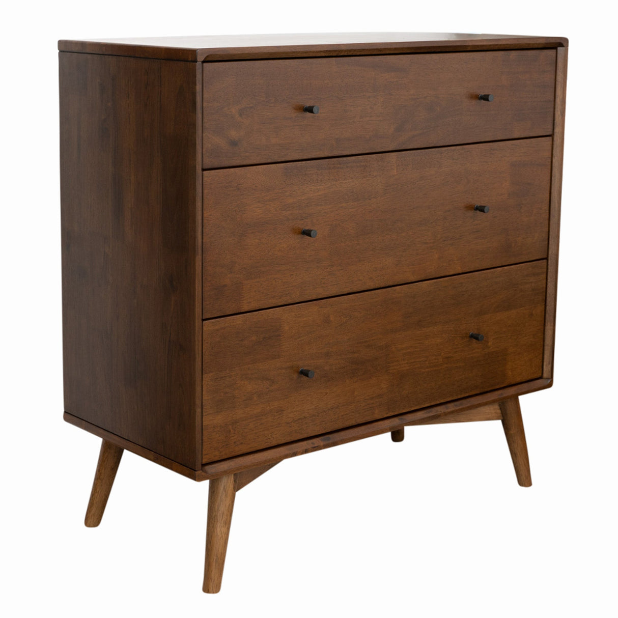 Caroline Mid Century Modern Solid Wood Dresser 3-Drawer from Ashcroft Furniture - Luna Furniture