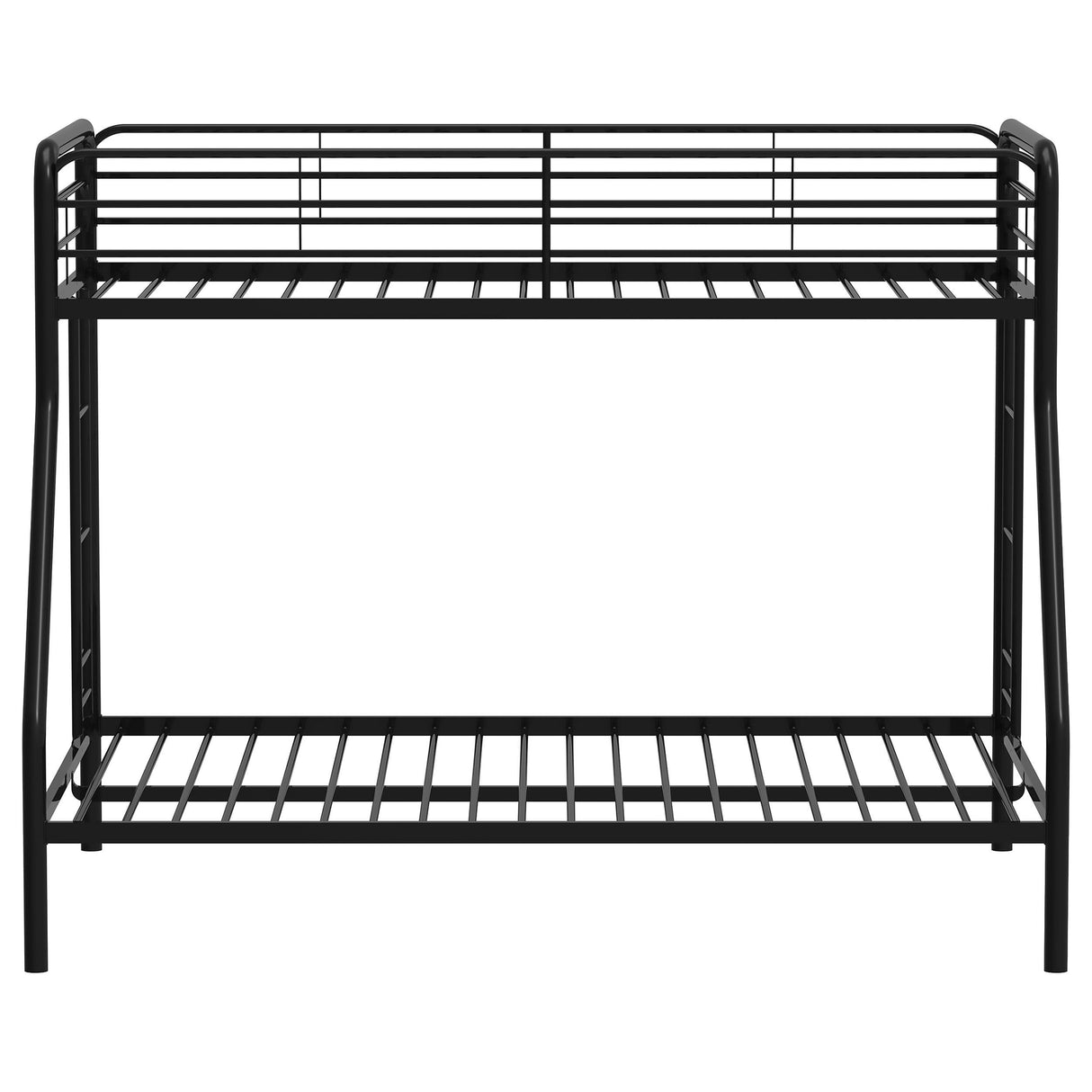 Carson Glossy Black Metal Twin Over Full Bunk Bed from Coaster - Luna Furniture