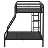 Carson Glossy Black Metal Twin Over Full Bunk Bed from Coaster - Luna Furniture