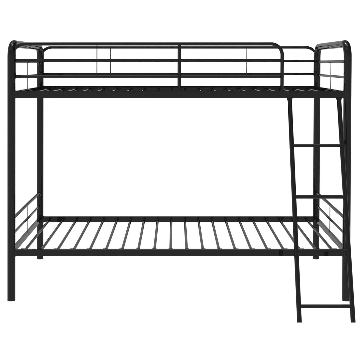 Carson Glossy Black Metal Twin Over Twin Bunk Bed from Coaster - Luna Furniture