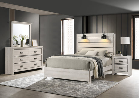 Carter White Platform Bedroom Set from Crown Mark - Luna Furniture