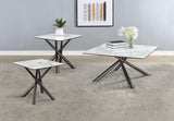 Carvell Mirage White 3-Piece Square Coffee and End Table Set from Coaster - Luna Furniture
