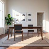 Cary Walnut Vegan Leather Upholstered Dining Chairs from Midinmod - Luna Furniture