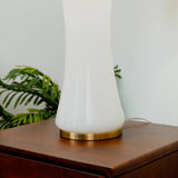Cascade Glass Lamp Golden Base Off White Glass Table Lamp from Midinmod - Luna Furniture