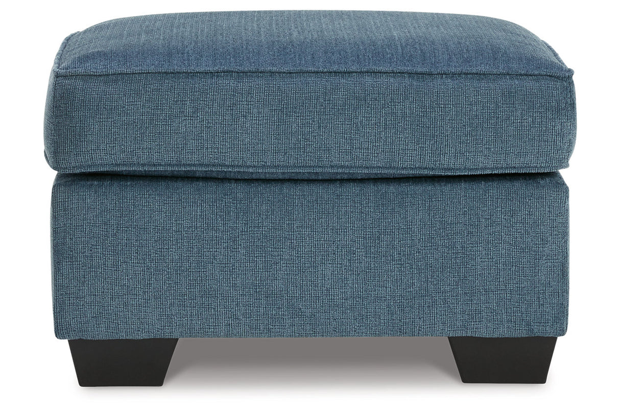 Cashton Blue Chair and Ottoman from Ashley - Luna Furniture