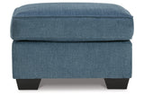 Cashton Blue Chair and Ottoman from Ashley - Luna Furniture