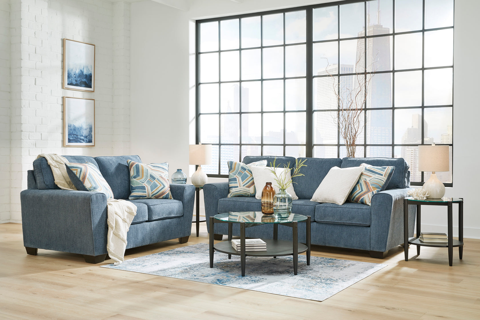Cashton Blue Living Room Set from Ashley - Luna Furniture