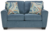 Cashton Blue Queen Sofa Sleeper and Loveseat from Ashley - Luna Furniture